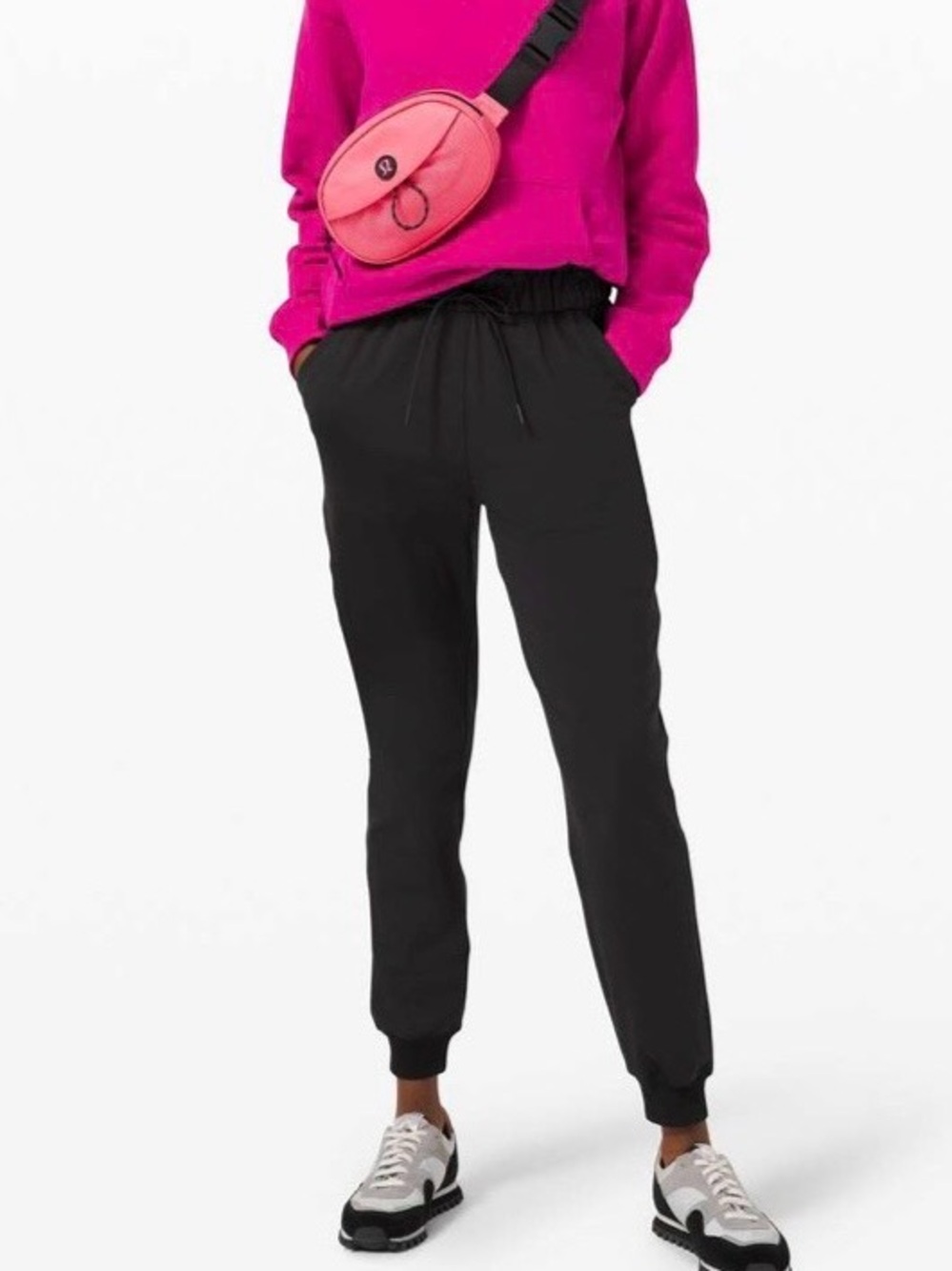 Lululemon Stretch High‎ Rise Jogger Black Athletic Athleisure Outdoor Hiking Gym